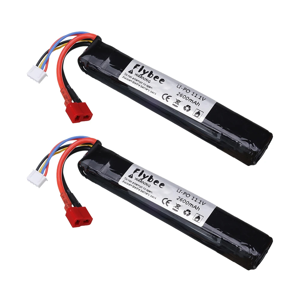 (T plug) RC Water Gun Airsoft LiPo battery 11.1V 3S 2600mAh 30C for Airsoft BB Air Pistol Electric Toys Guns Parts wholesale