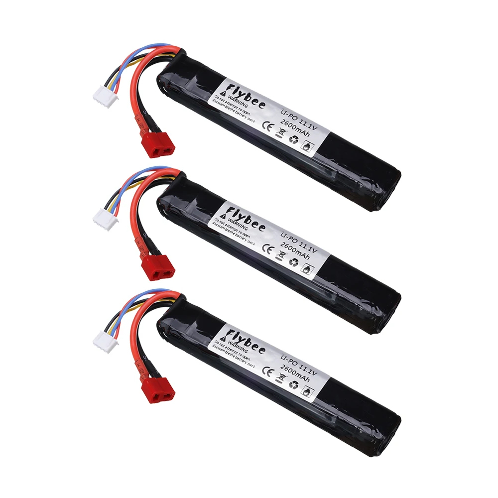 (T plug) RC Water Gun Airsoft LiPo battery 11.1V 3S 2600mAh 30C for Airsoft BB Air Pistol Electric Toys Guns Parts wholesale