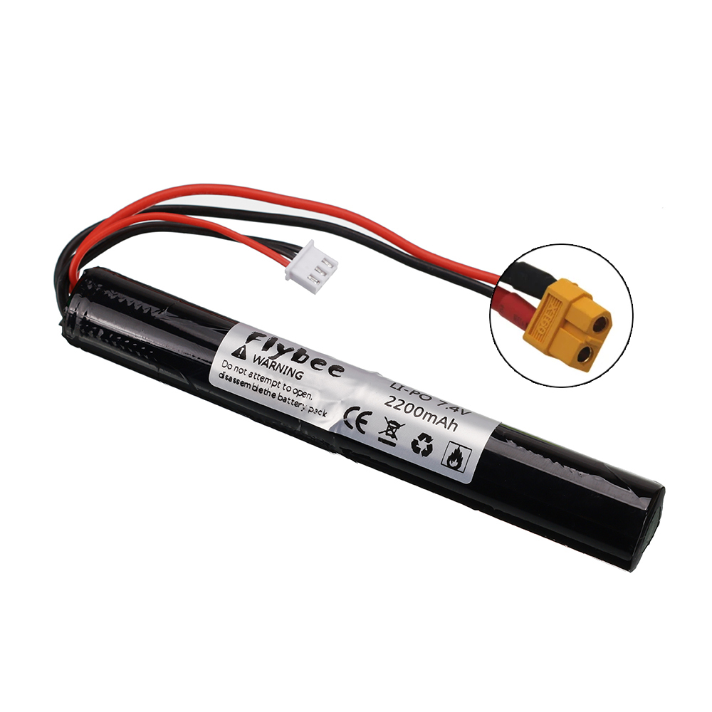 18650 Airsoft gun battery Lipo Power Battery 7.4V 2200MAH 40C AKKU Mini Airsoft toys Gun 7.4 V 2200 mAh Battery model parts
