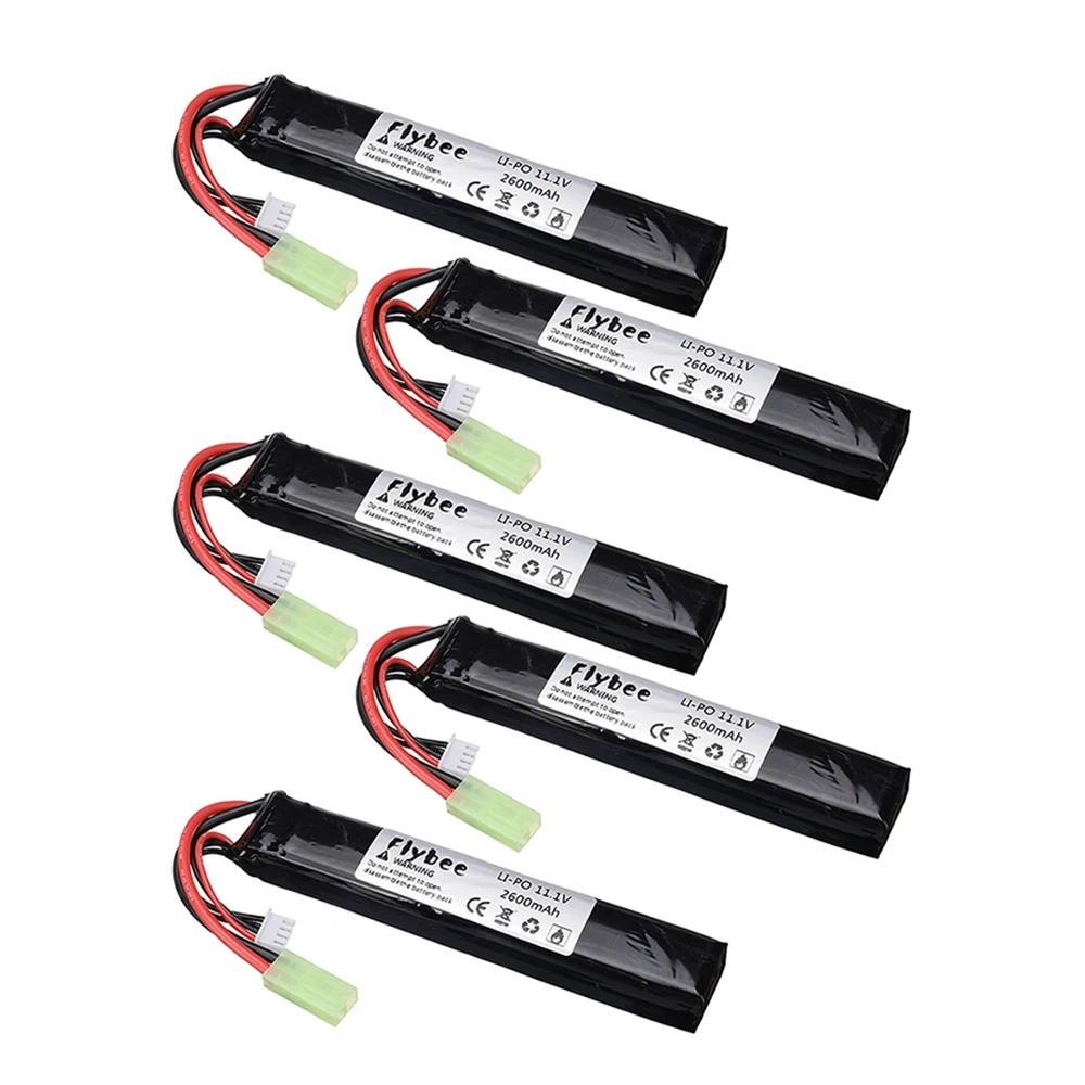 11.1V 3S 2600mAh 30C Water Gun Airsoft LiPo battery Tamiya Plug for Airsoft BB Air Pistol Electric Toys Guns Parts #126mm