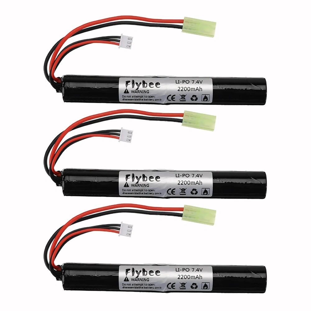18650 Airsoft gun battery Lipo Power Battery 7.4V 2200MAH 40C AKKU Mini Airsoft toys Gun 7.4 V 2200 mAh Battery model parts