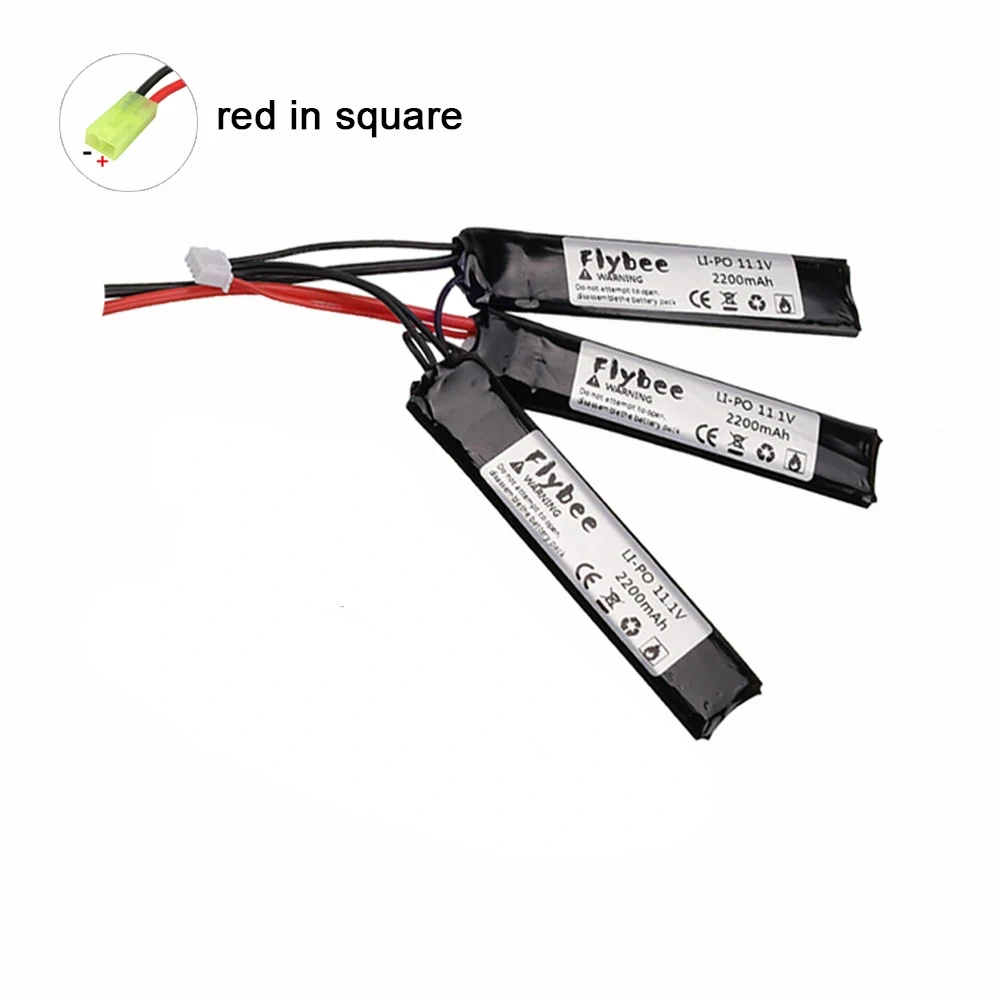 3S Water Gun Lipo Battery 11.1V 2200mAh 35C battery for AKKU Mini Airsoft BB Air Pistol Electric Toys RC Parts #103mm