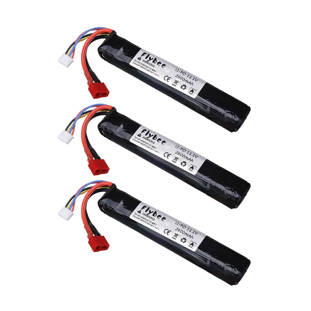 T/Tmaiya Plug 3S 11.1V 2600mAh LiPo battery For Water Gun Airsoft BB Air Pistol Electric Toys Guns Parts 11.1V Water Gun #125mm