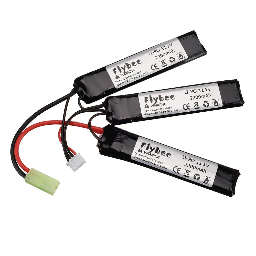 3S Water Gun Lipo Battery 11.1V 2200mAh 35C battery for AKKU Mini Airsoft BB Air Pistol Electric Toys RC Parts #103mm
