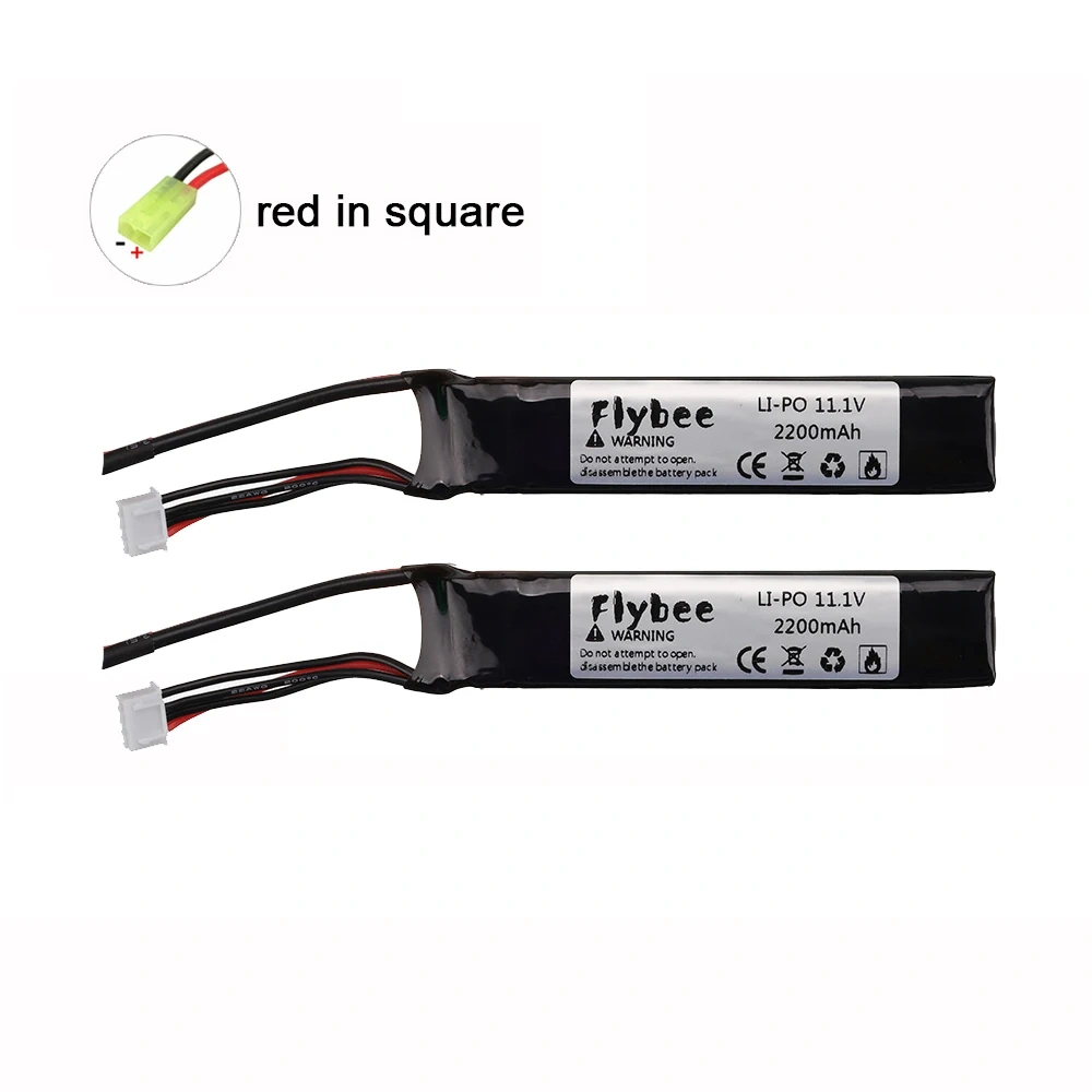 Upgrade Power Water Gun Lipo Battery 3S 11.1V 2200mAh 35C for AKKU Mini Airsoft BB Air Pistol Electric Toys Guns RC Parts 452096