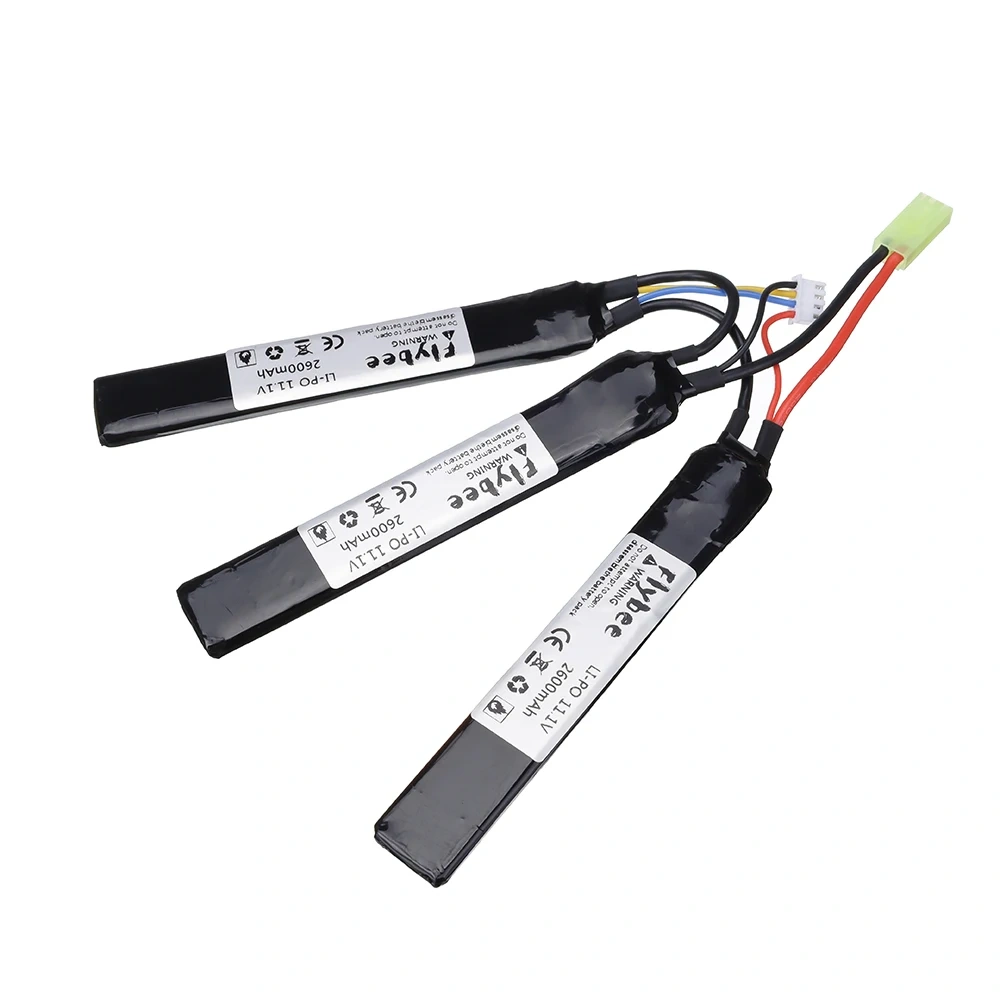 3S 2600mAh 35C 11.1V Lipo Battery / Charger Water Gun Battery for AKKU Mini Airsoft BB Air Pistol Electric Toys RC Parts #125MM