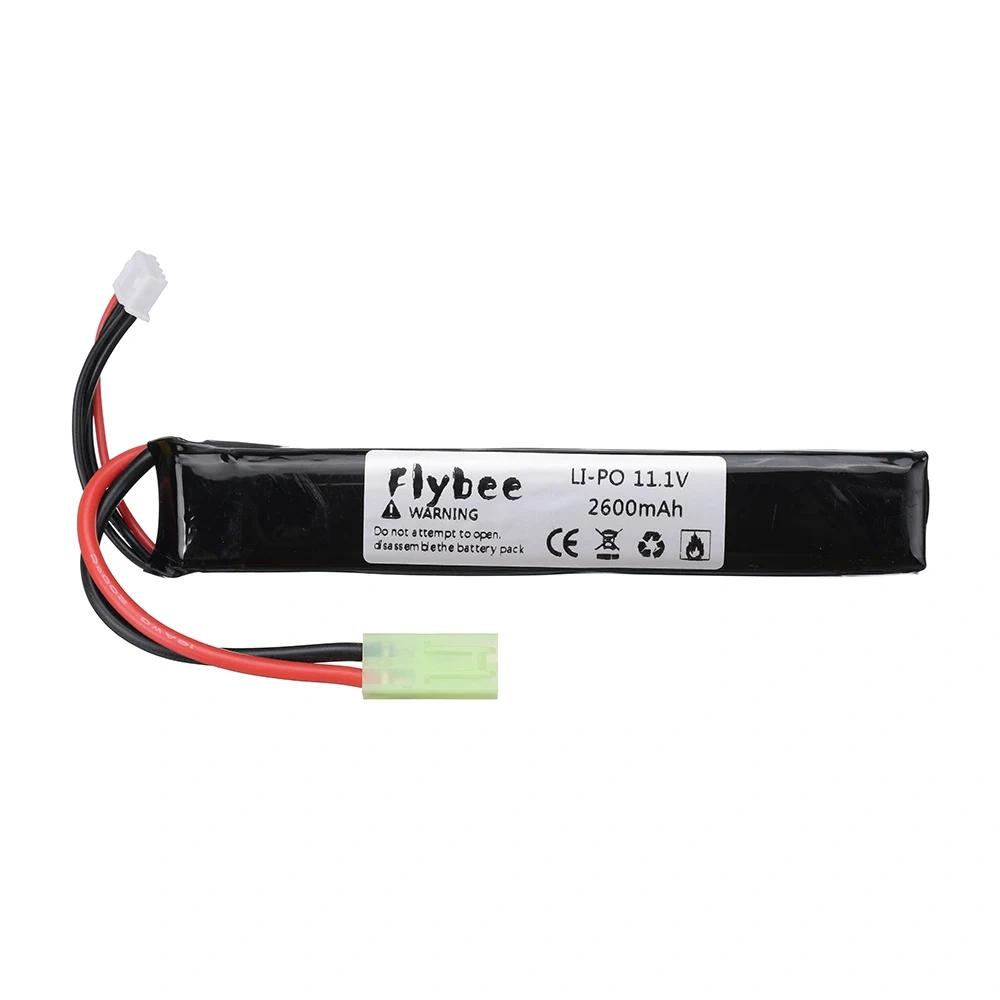 11.1V 3S 2600mAh 30C Water Gun Airsoft LiPo battery Tamiya Plug for Airsoft BB Air Pistol Electric Toys Guns Parts #126mm