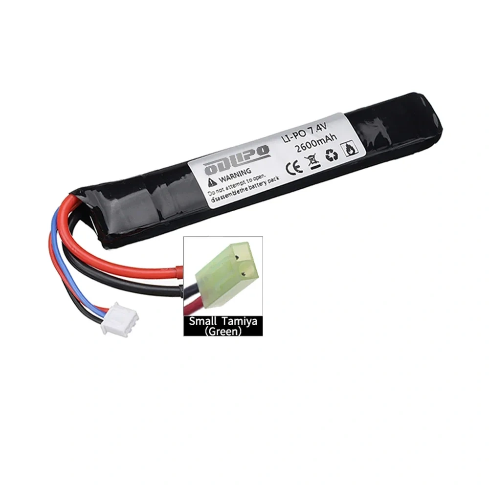 7.4v 2600mAh Lipo Battery for Water Gun 2S 7.4V Rechargable battery for Mini Airsoft BB Air Pistol Electric Toys Guns Parts