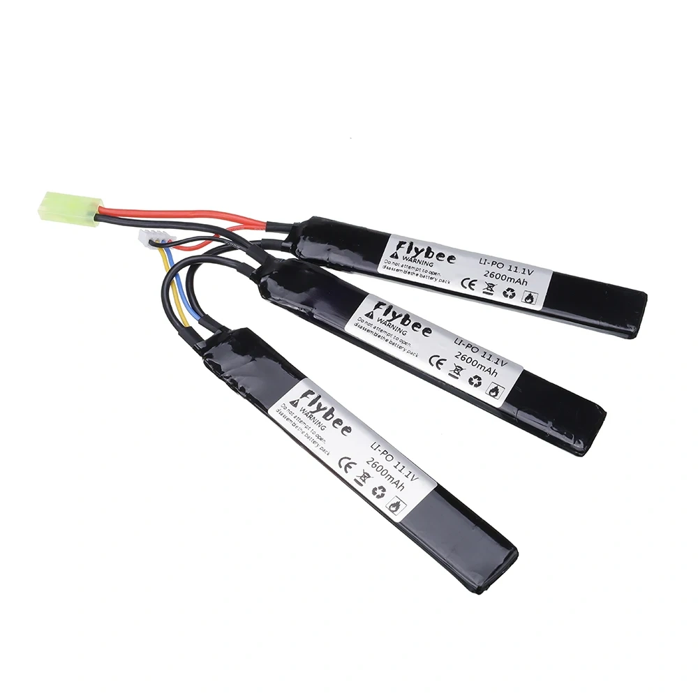 3S 2600mAh 35C 11.1V Lipo Battery / Charger Water Gun Battery for AKKU Mini Airsoft BB Air Pistol Electric Toys RC Parts #125MM