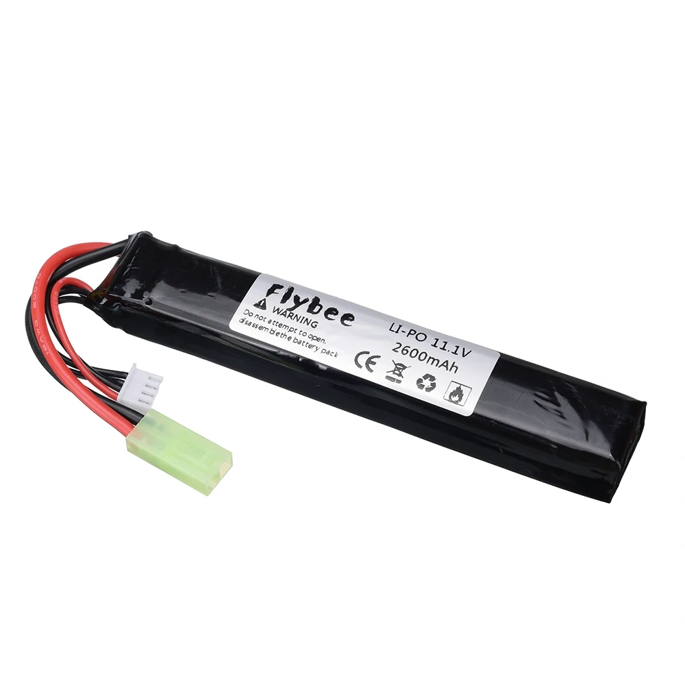 11.1V 3S 2600mAh 30C Water Gun Airsoft LiPo battery Tamiya Plug for Airsoft BB Air Pistol Electric Toys Guns Parts #126mm