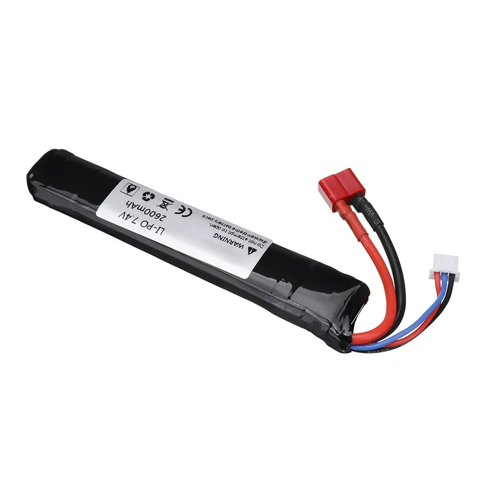 7.4v 2600mAh Lipo Battery for Water Gun 2S 7.4V Rechargable battery for Mini Airsoft BB Air Pistol Electric Toys Guns Parts