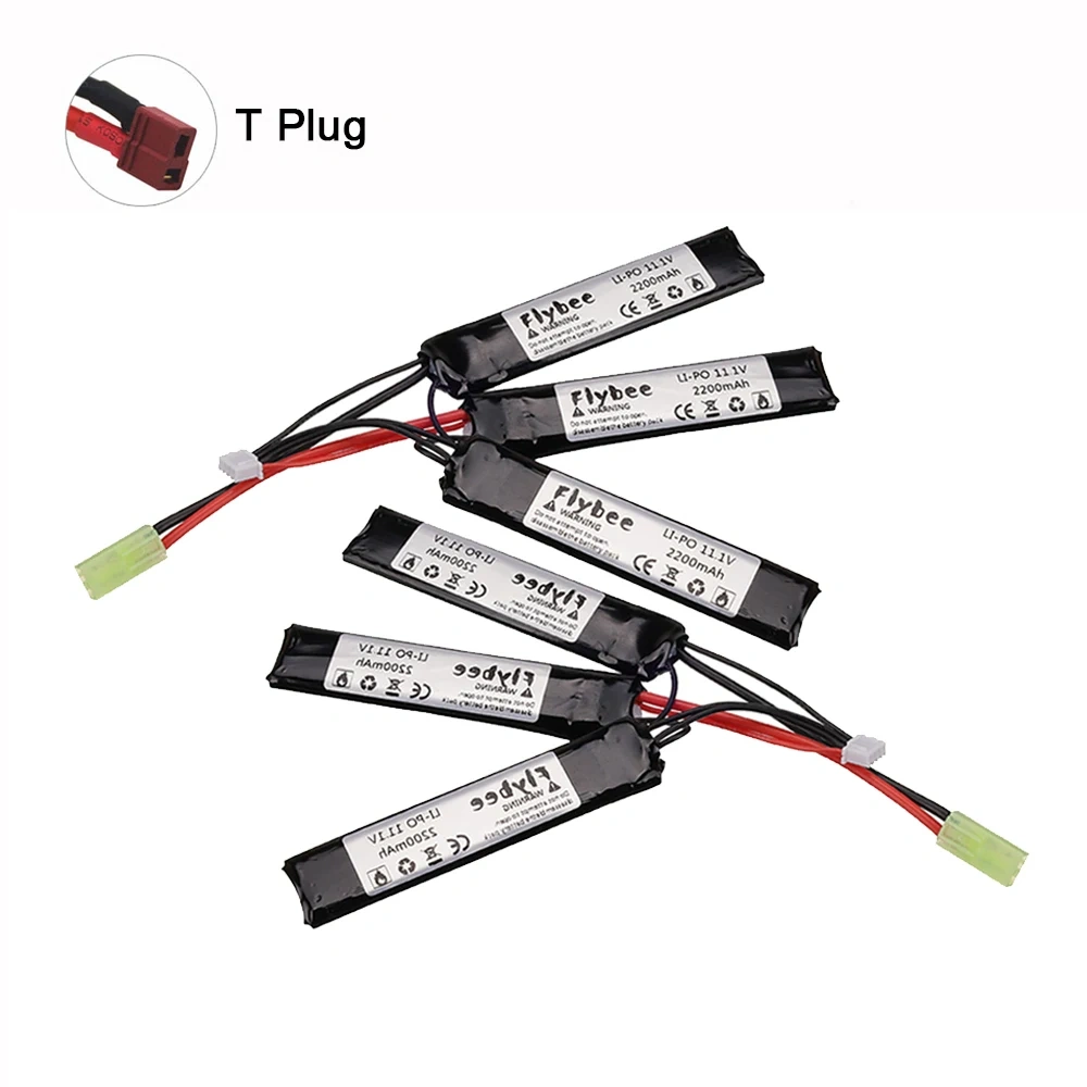 2Pcs 3S Water Gun Lipo Battery Split connection 11.1V 2200mAh 40C 452096 For Mini Airsoft BB Air Pistol Electric Toys RC Parts
