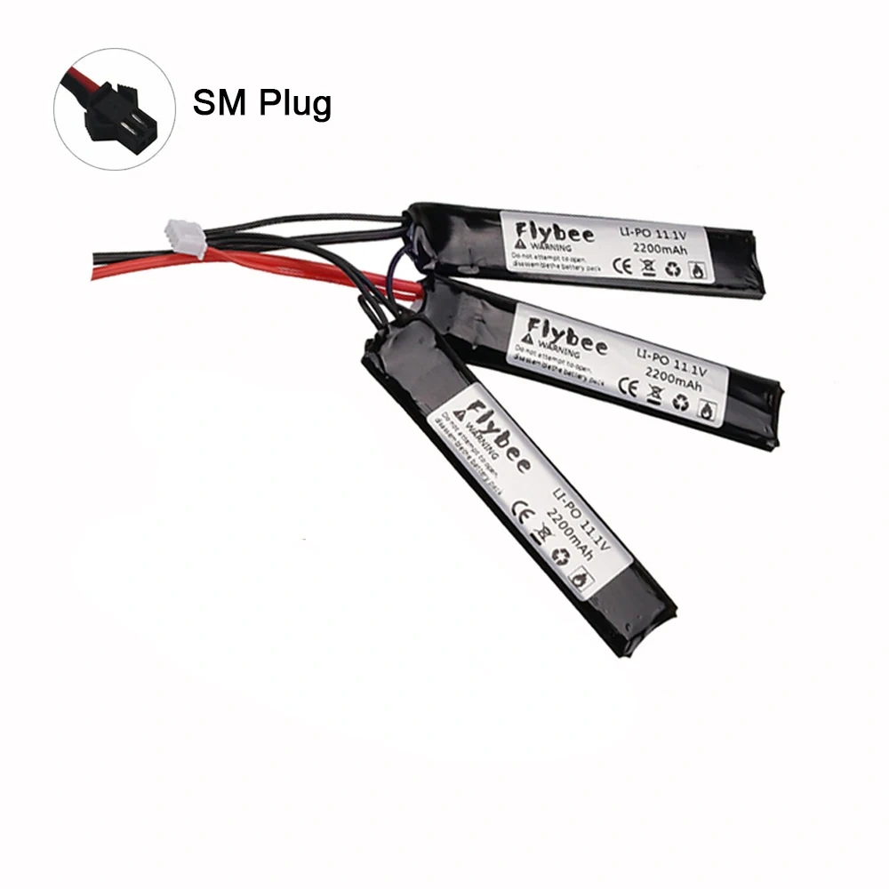 3S Water Gun Lipo Battery 11.1V 2200mAh 35C battery for AKKU Mini Airsoft BB Air Pistol Electric Toys RC Parts #103mm