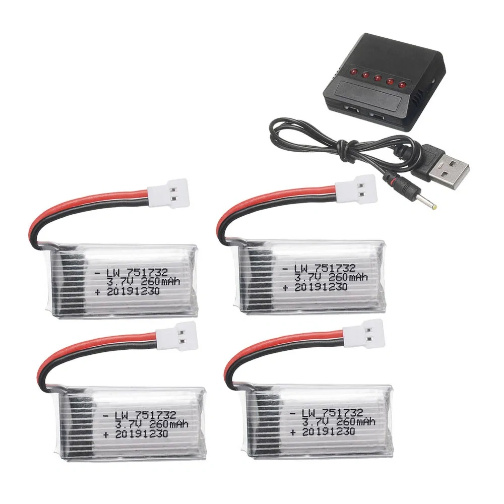 3.7V 260mAh Li-po Battery / charger For H8 Mini H48 H8 Mini RC Quadcopter helicopter drone toys battery spare parts Accessory