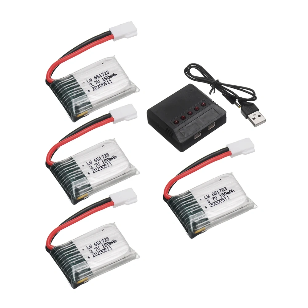 H8 Battery 3.7V 150mAH Lipo Battery With Charger For H8 Syma x2 Nihui U207 Eachine E010 RC Helicopter Drone battery Accessories