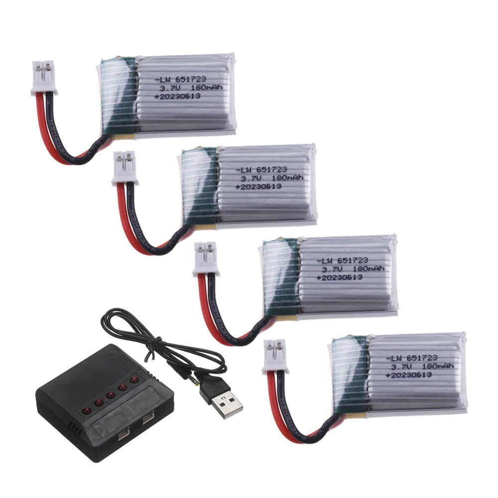 3.7V 1S 180mAh LiPO Battery PH2.0 plug fit for H36 E010 E010C E011 E013 F36 NH010 RC Mini Drone Micro Helicopter