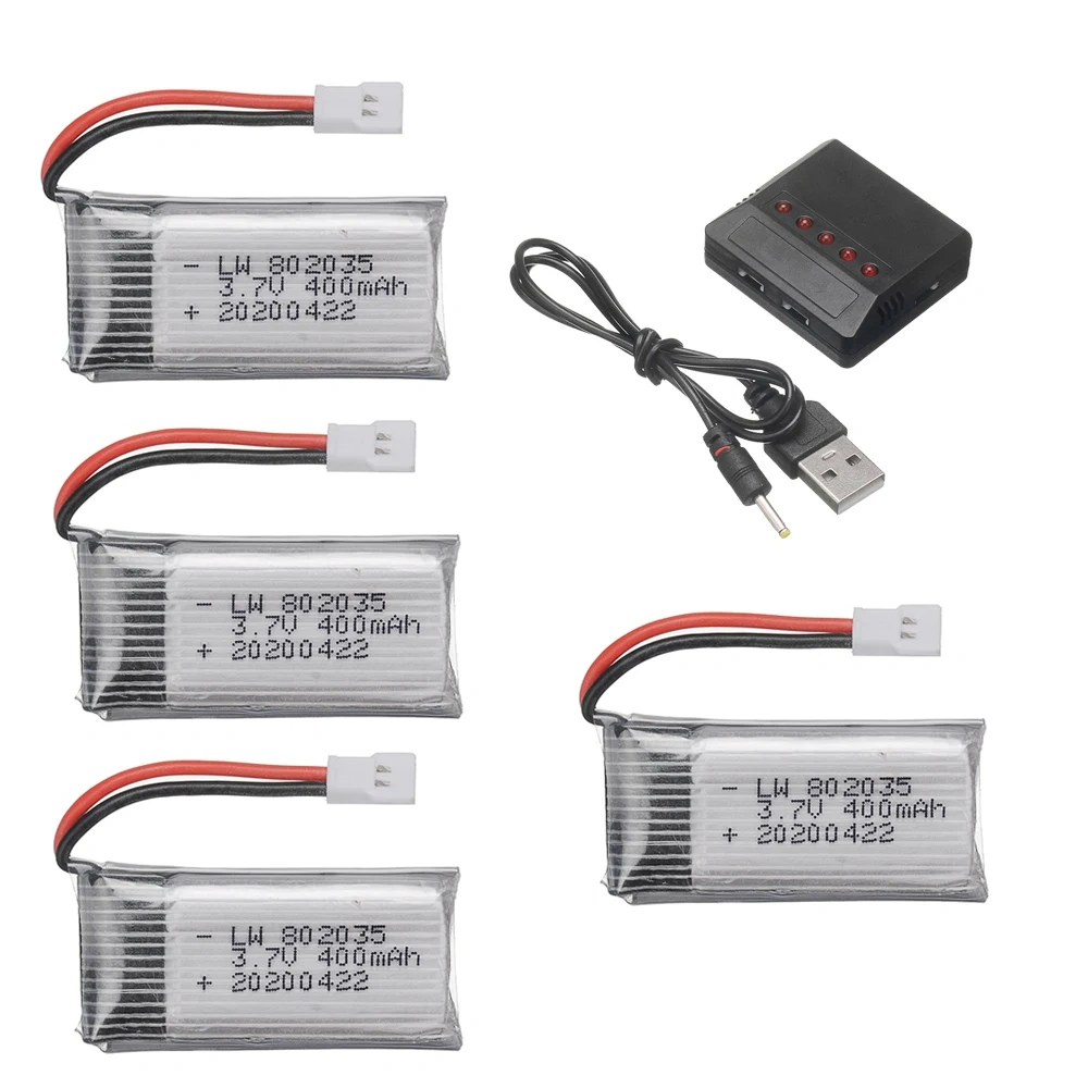 3.7V 400mAh Lipo Battery with charger For H107 H31 KY101 E33C E33 U816A V252 H6C RC Drone helicopter Parts 3.7v Battery