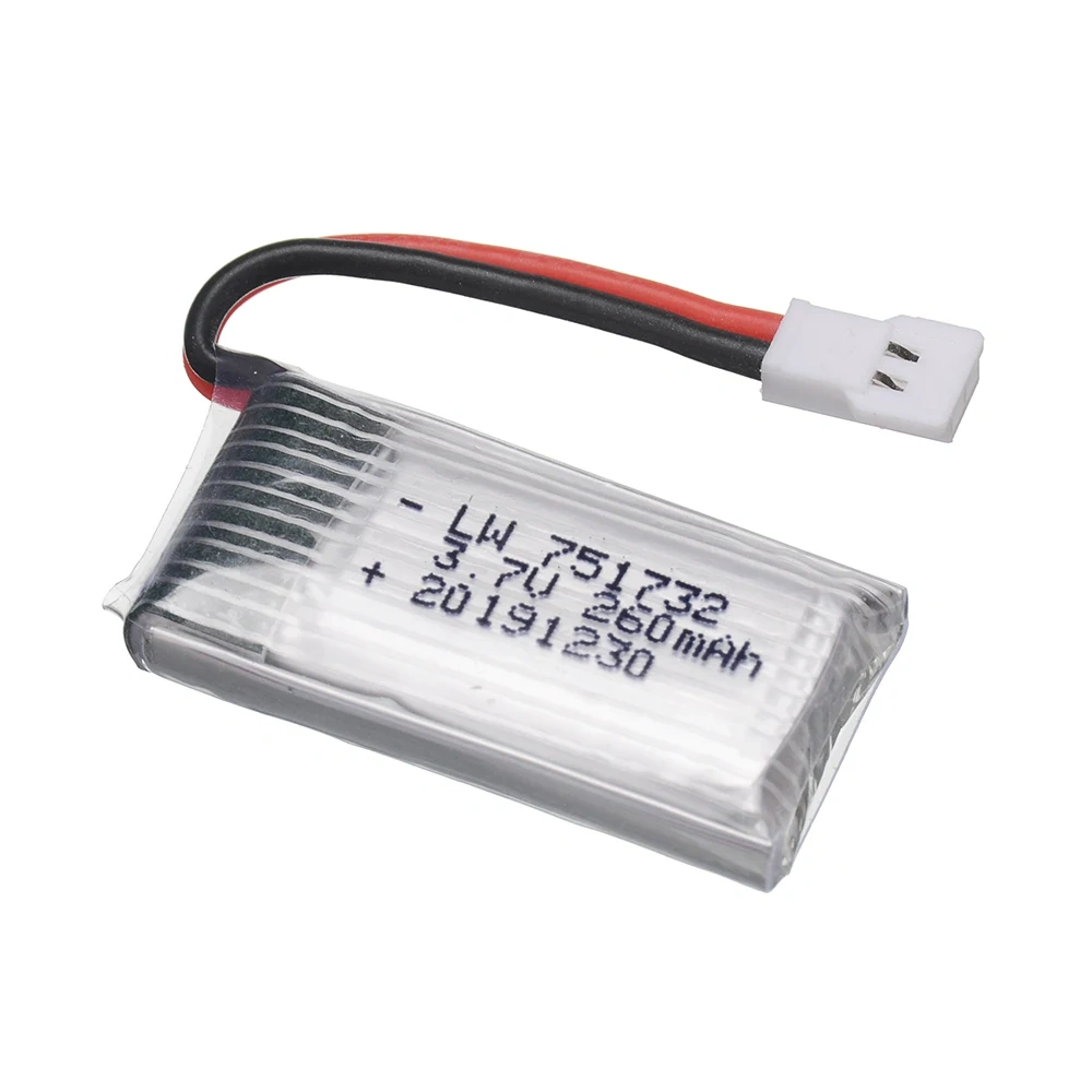 3.7V 260mAh Lipo Battery For H2 H8 H48 H8Mini RC Helicopter Quadcopter parts wholesale Battery 3.7v For RC Toys Drone