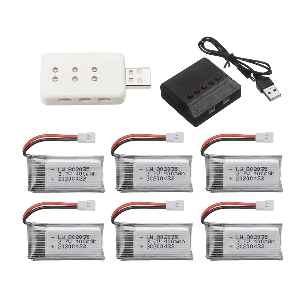 3.7V 400mAh Lipo Battery with charger For H107 H31 KY101 E33C E33 U816A V252 H6C RC Drone helicopter Parts 3.7v Battery