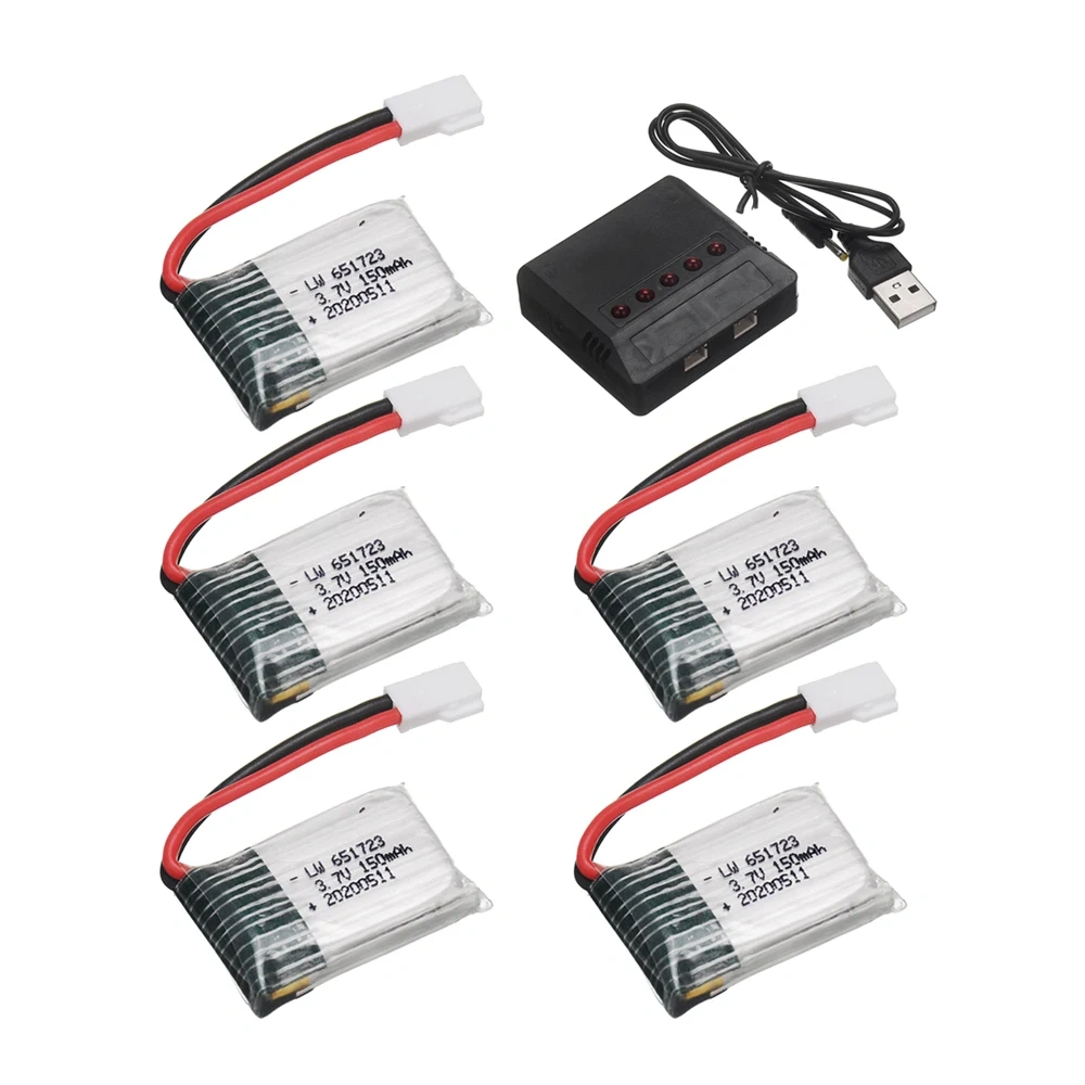 3.7v 150mah lipo Battery and charger For H2 H8 H48 U207 RC Helicopter Quadcopter Spare Parts 3.7V H8 Drone Rechargeable Battery