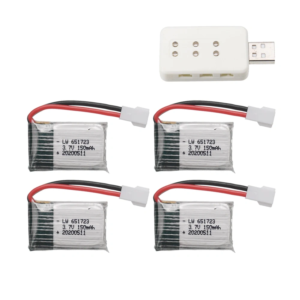 H8 Battery 3.7V 150mAH Lipo Battery With Charger For H8 Syma x2 Nihui U207 Eachine E010 RC Helicopter Drone battery Accessories