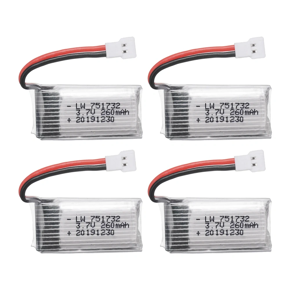 1 to 10pcs 3.7V RC Drone battery For Eachine H8 JJRC H2 H8 H48 H8Mini RC toys Quadcopter Battery Parts 3.7v 260mah Lipo battery