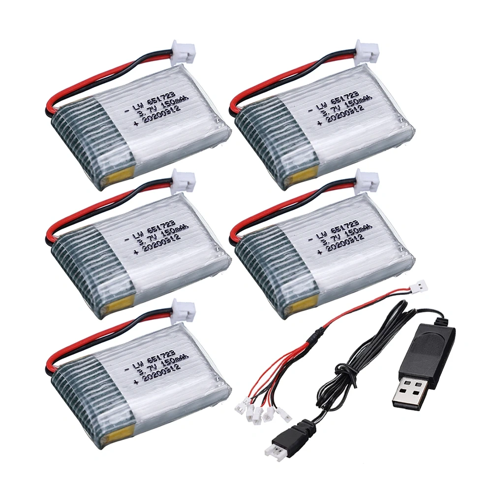 H20 RC Drone Battery 3.7V 150mah LiPo Battery for H20 S8 M67 U839 RC Quadcopter Helicopter spare parts
