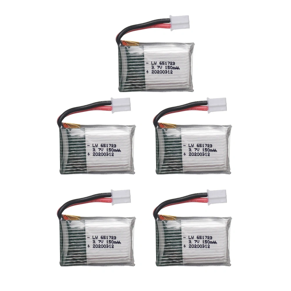 5/10pcs H36 battery 3.7V 150mAh For E010 E011 E012 E013 Furibee F36 RC Quadcopter Parts 3.7v 651723 Lipo Battery For Toys Drone