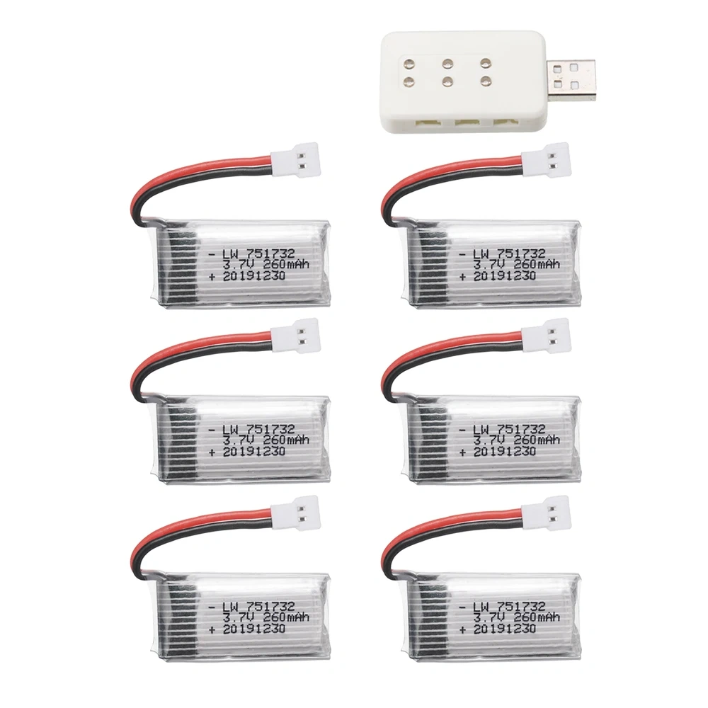 3.7V 260mAh Li-po Battery / charger For H8 Mini H48 H8 Mini RC Quadcopter helicopter drone toys battery spare parts Accessory