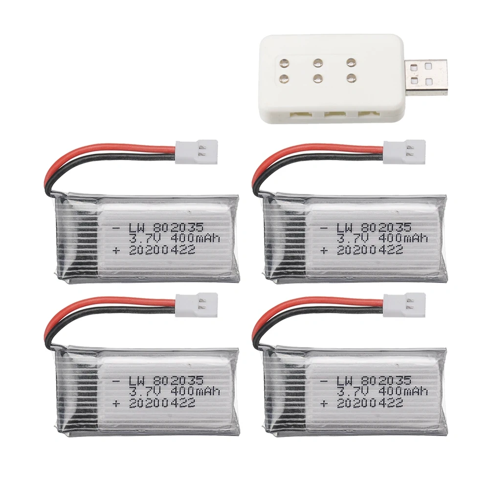 3.7V 400mAh Lipo Battery with charger For H107 H31 KY101 E33C E33 U816A V252 H6C RC Drone helicopter Parts 3.7v Battery