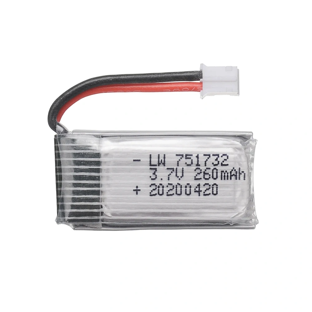 1-5pcs 3.7v 260mah 751732 LIPO Battery For H36 E010 E010C E011 E013 F36 NH010 RC Quadcopter Drone Spare Parts 3.7 v battery