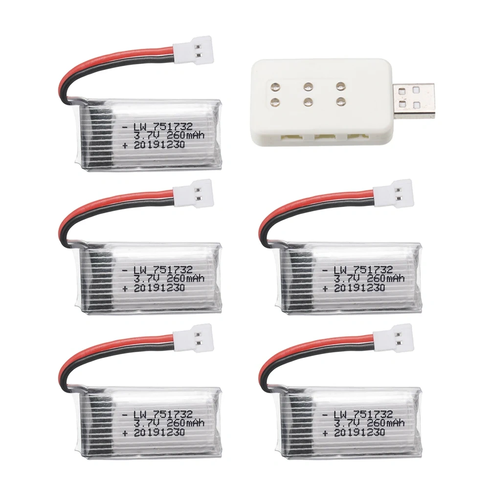 3.7V 260mAh Li-po Battery / charger For H8 Mini H48 H8 Mini RC Quadcopter helicopter drone toys battery spare parts Accessory