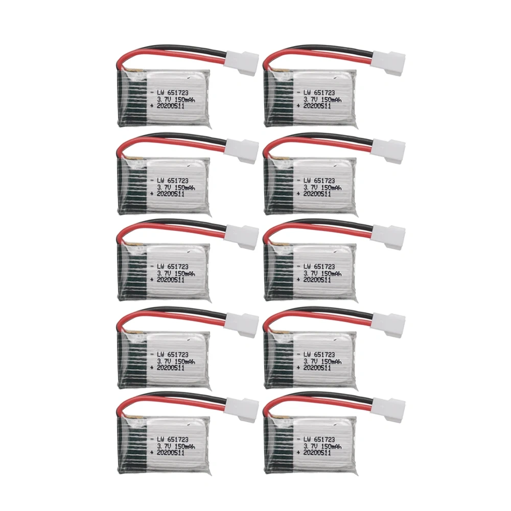 1/5/10/15 pieces 3.7v 150mah lipo Battery For H2 H8 H48 U207 RC Helicopter RC Quadcopter RC Drone Battery Spare Parts wholesale