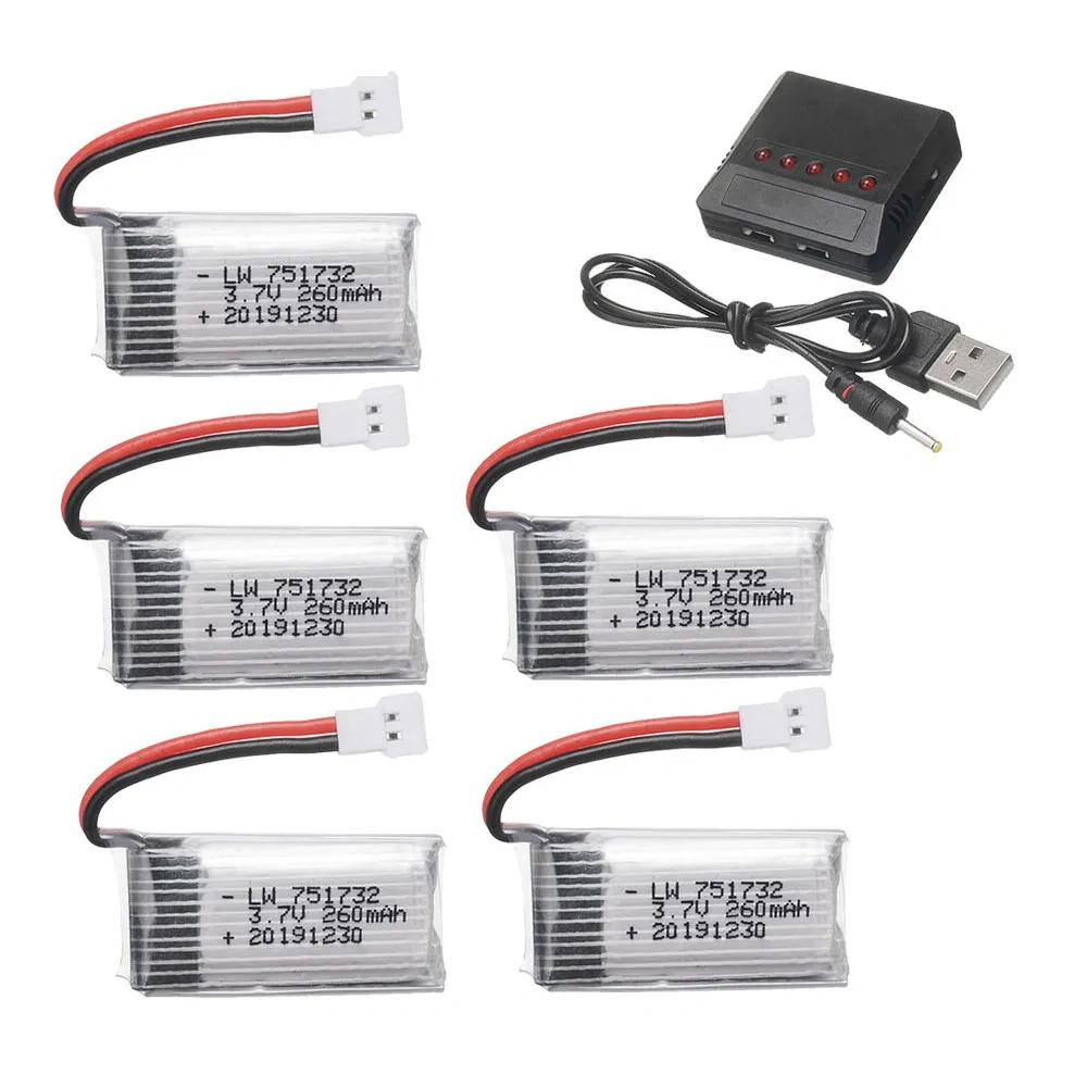 3.7V 260mAh Li-po Battery / charger For H8 Mini H48 H8 Mini RC Quadcopter helicopter drone toys battery spare parts Accessory