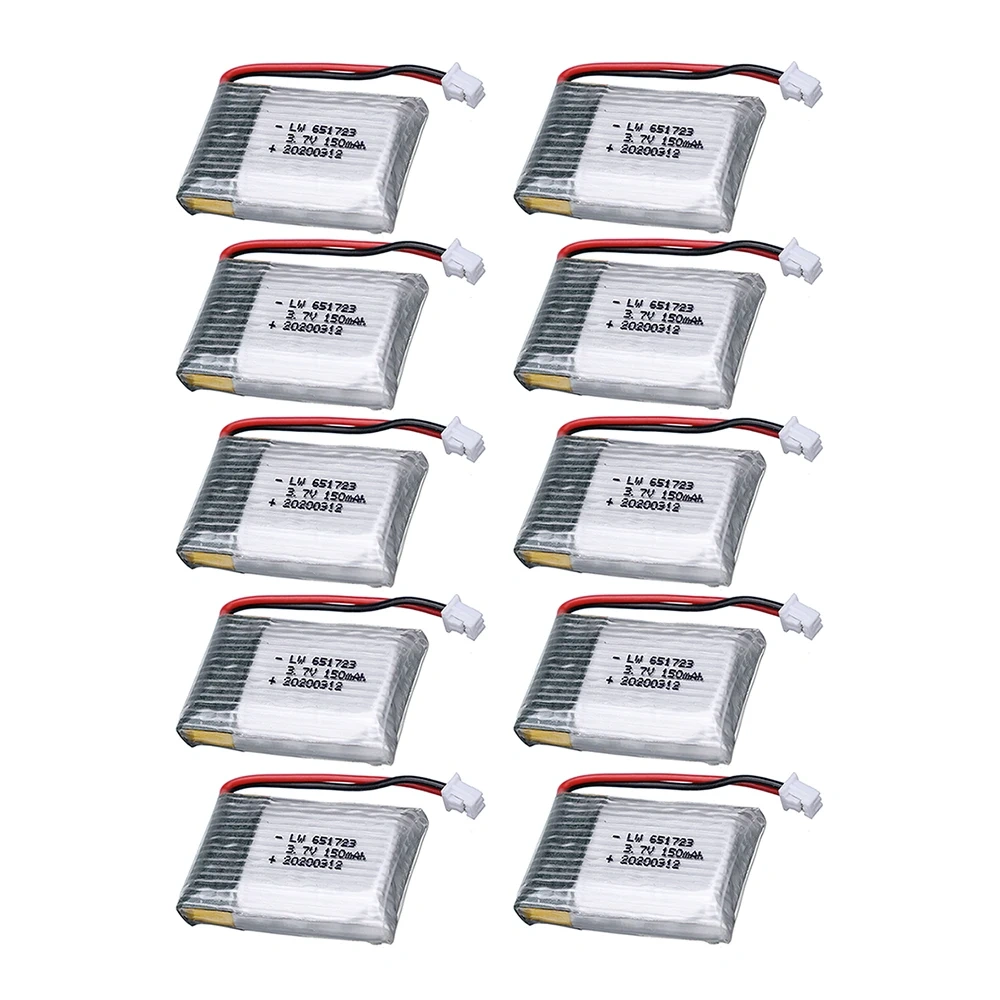H20 RC Drone Battery 3.7V 150mah LiPo Battery for H20 S8 M67 U839 RC Quadcopter Helicopter spare parts