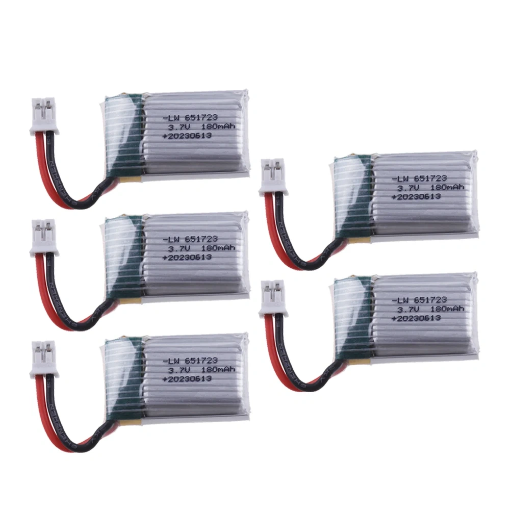 1/3/5/10Pcs 3.7v 180mah 651723 LIPO Battery For JJRC H36 E010 E010C E011 E013 F36 NH010 Battery RC Quadcopter Spare parts