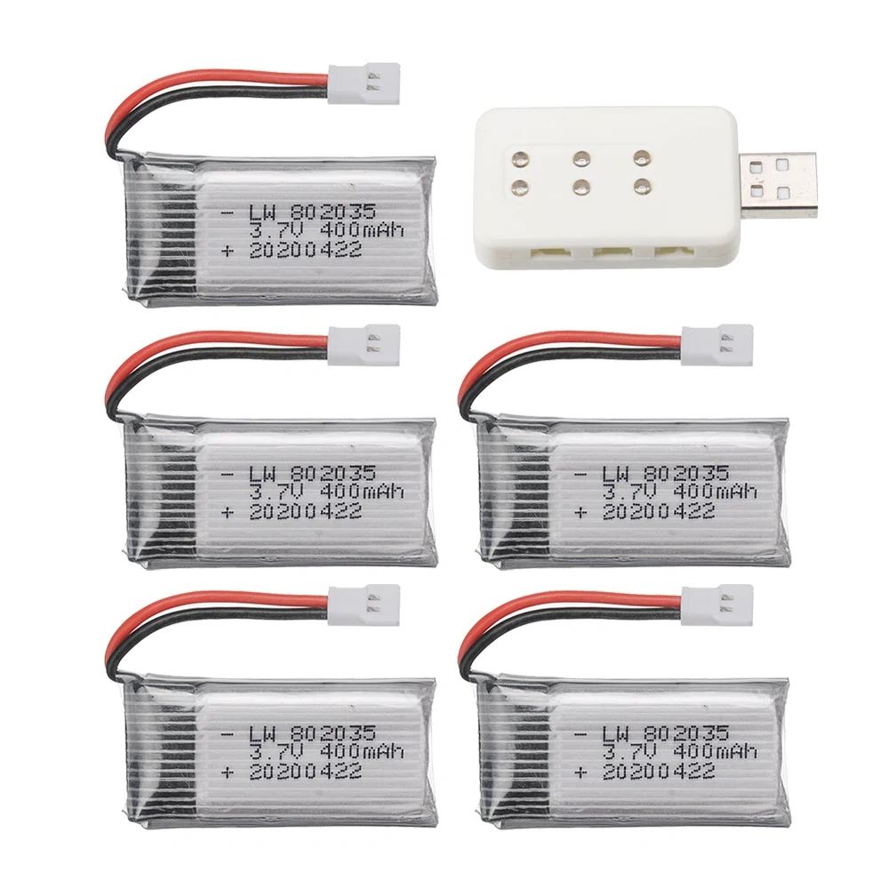 3.7V 400mAh Lipo Battery with charger For H107 H31 KY101 E33C E33 U816A V252 H6C RC Drone helicopter Parts 3.7v Battery