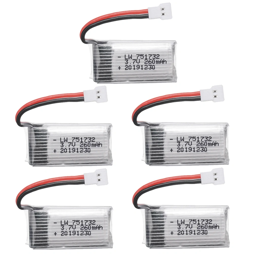 1 to 10pcs 3.7V RC Drone battery For Eachine H8 JJRC H2 H8 H48 H8Mini RC toys Quadcopter Battery Parts 3.7v 260mah Lipo battery