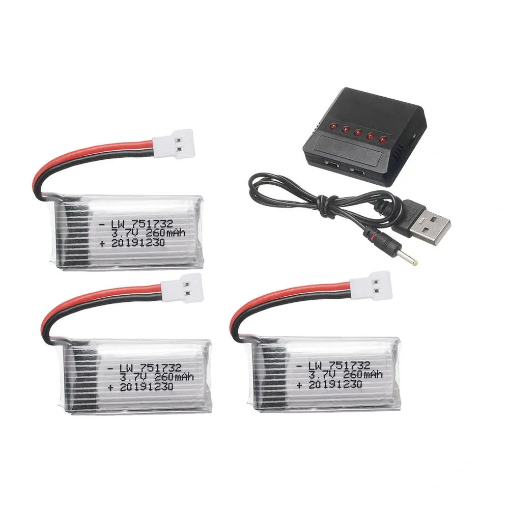 3.7V 260mAh Lipo Battery For H2 H8 H48 H8Mini RC Helicopter Quadcopter parts wholesale Battery 3.7v For RC Toys Drone