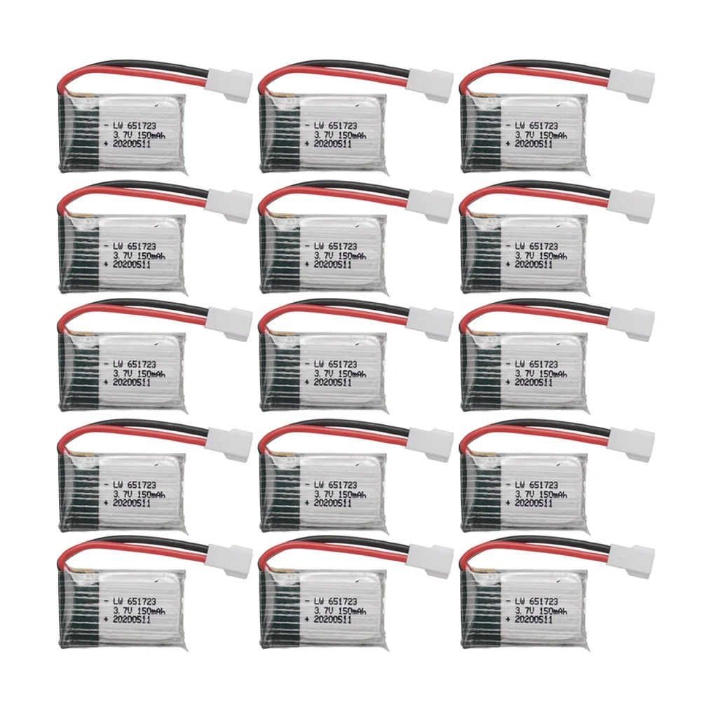 1/5/10/15 pieces 3.7v 150mah lipo Battery For H2 H8 H48 U207 RC Helicopter RC Quadcopter RC Drone Battery Spare Parts wholesale