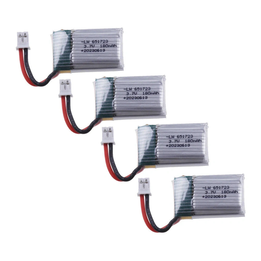 1/3/5/10Pcs 3.7v 180mah 651723 LIPO Battery For JJRC H36 E010 E010C E011 E013 F36 NH010 Battery RC Quadcopter Spare parts