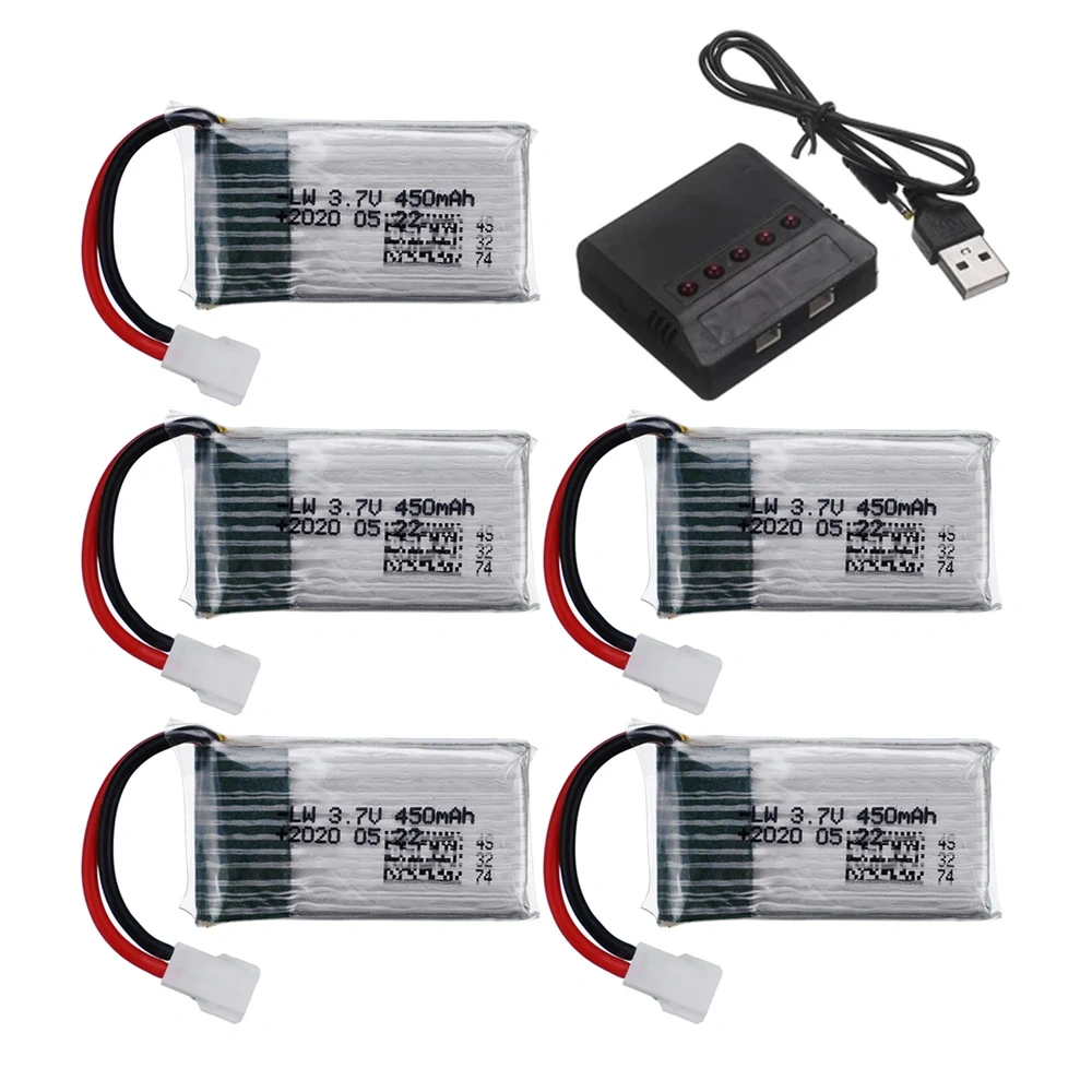 3.7V 450mah Lipo Battery/charger For H107 H31 KY101 E33C E33 U816A V252 H6C RC Quadcopter Battery Spare Parts 3.7V Drone Battery