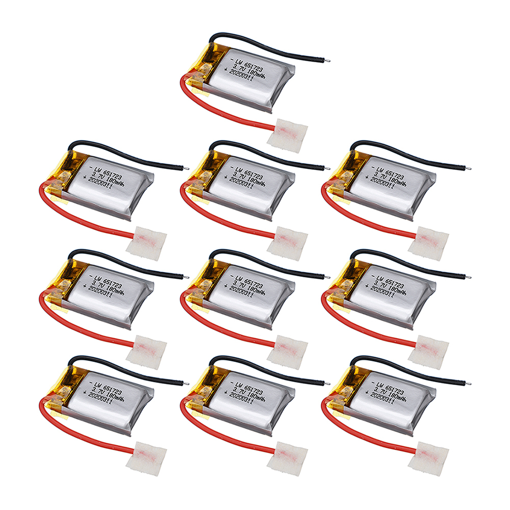 6/8/10/15/20pcs 3.7V 180mAh RC Drone Battery For Syma S109G S111G MJXRC X900 X901 Remote Control Helicopter 3.7 V 180 mAH 651730