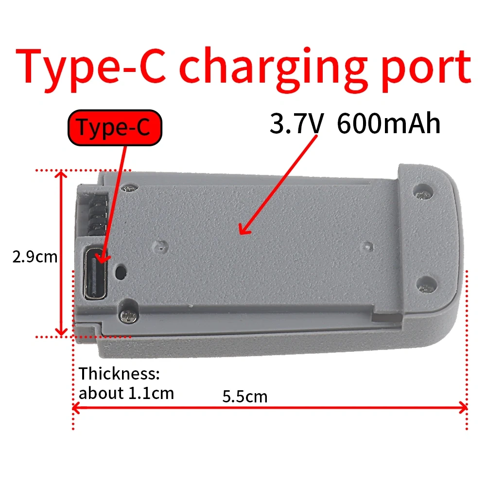 3.7V 600mah Lipo Battery For V53 Mini Drone Remote Control Quadcopter RC Drones UFO UAV Spare Parts Accessories