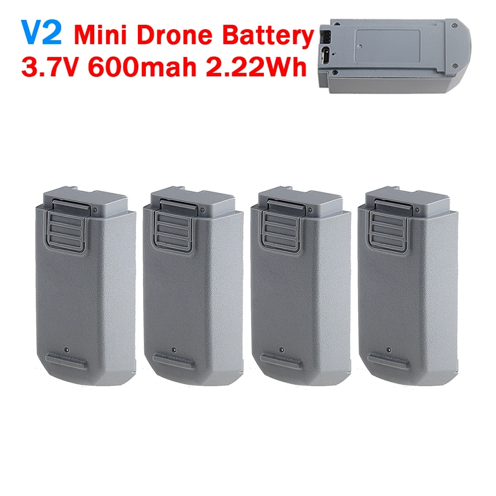 3.7V 600mah RC Drone Battery For V2 Mini Drone Remote Control Quadcopter Helicopter Spare Batteries Accessories