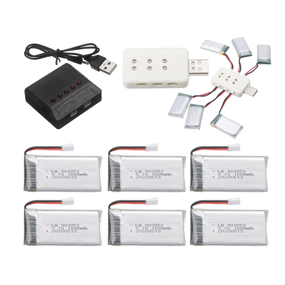 3.7V 1800mAh lipo Battery/charger for KY601S SYMA X5 X5S X5C X5SC X5SH X5SW X5UW X5HW M18 HQ898 Drone Helicopter battery Parts