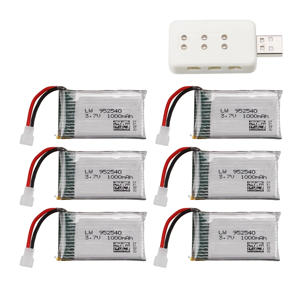 3.7V 1000mAh Lipo Battery / Charger for Syma X5 X5C X5SC X5SW TK M68 CX-30 K60 905 V931 RC Quadcopter Drone spare parts Battery