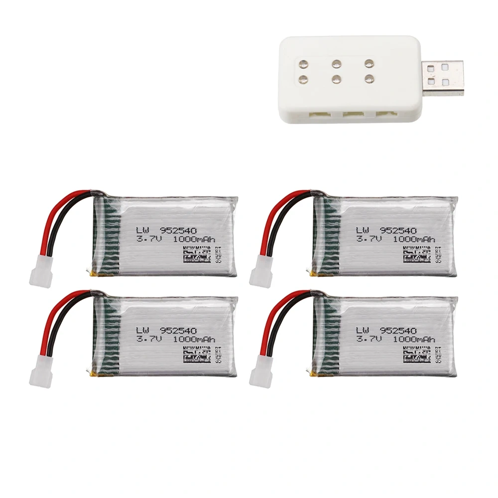 3.7V 1000mAh Lipo Battery / Charger for Syma X5 X5C X5SC X5SW TK M68 CX-30 K60 905 V931 RC Quadcopter Drone spare parts Battery