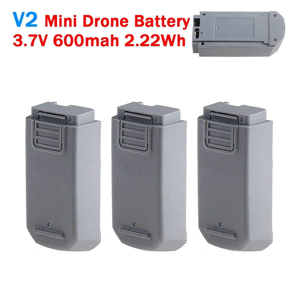 3.7V 600mah RC Drone Battery For V2 Mini Drone Remote Control Quadcopter Helicopter Spare Batteries Accessories