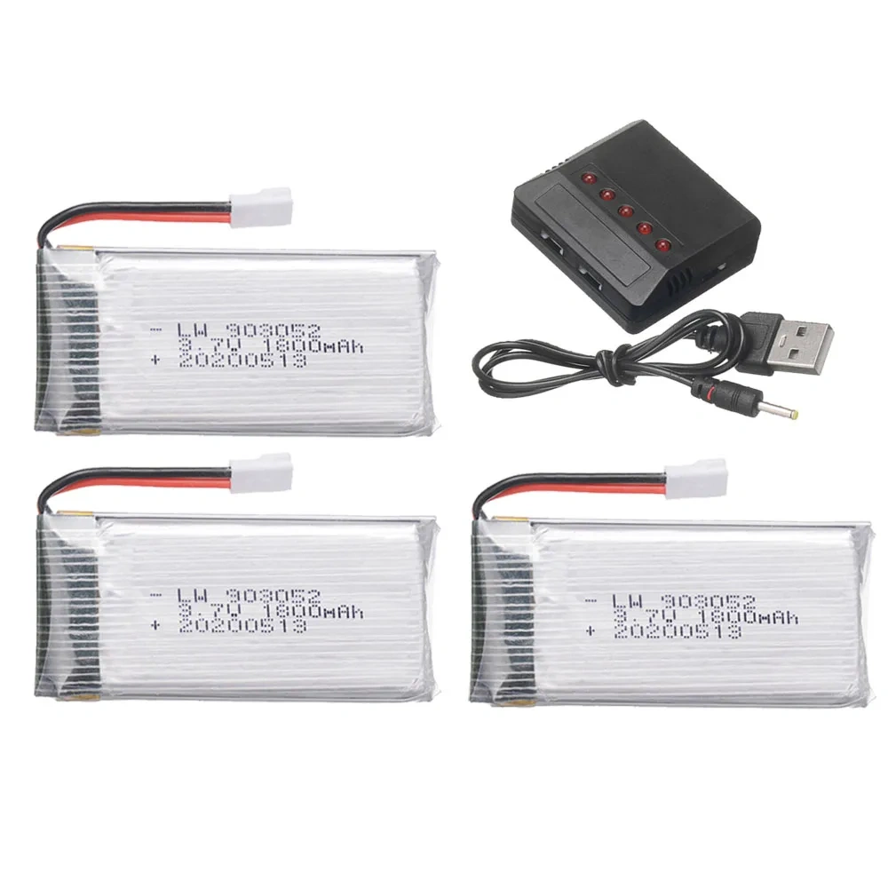 3.7V 1800mAh lipo Battery/charger for KY601S SYMA X5 X5S X5C X5SC X5SH X5SW X5UW X5HW M18 HQ898 Drone Helicopter battery Parts